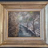 Lucien Delarue (1925-2011) - Oil on canvas - Path in Sologne