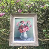 2 tableaux "vase fleurie"