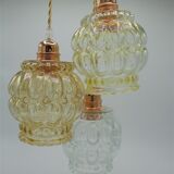 Set of 3 vintage hanging lamps