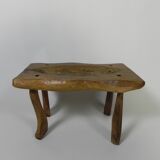 Vintage oak stump stool, 1960s