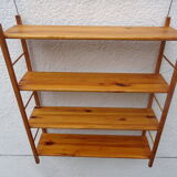 Pair of modular pine wall shelves
