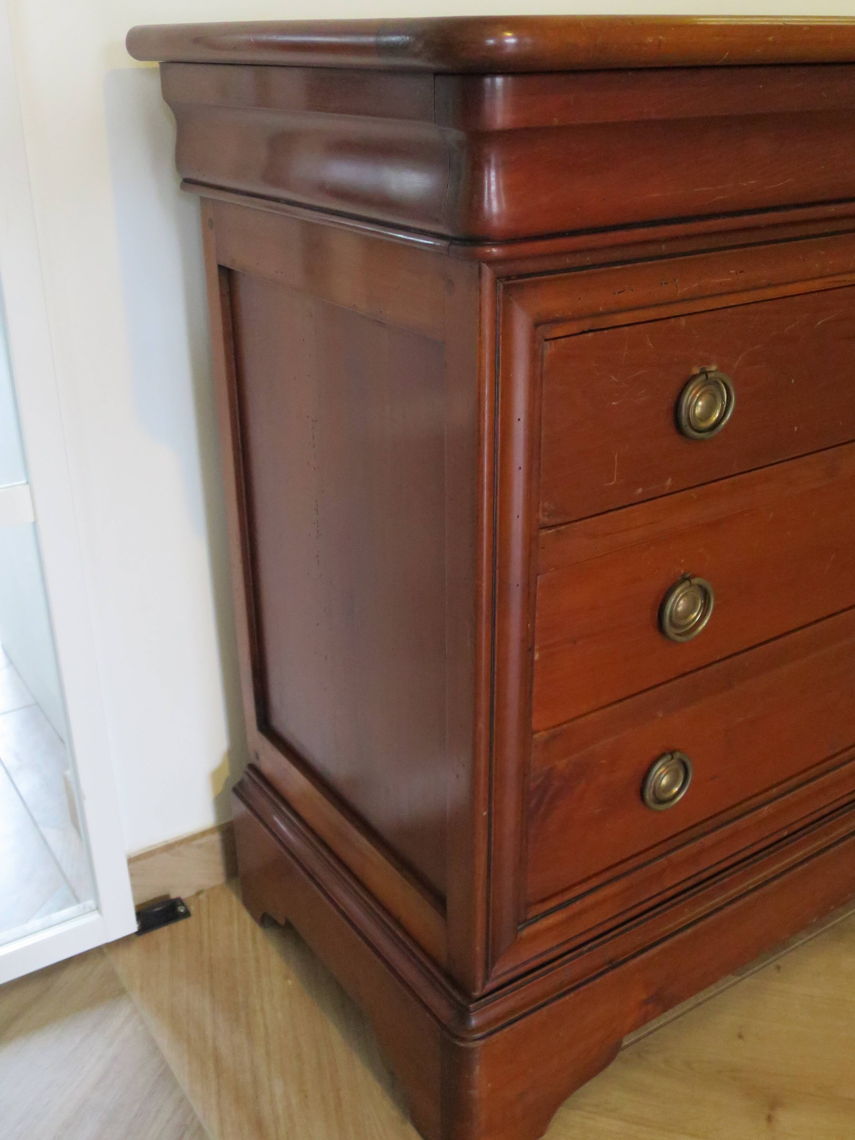 Fruit wood ogee chest of drawers - Louis Philippe style - 4 drawers - 1980s