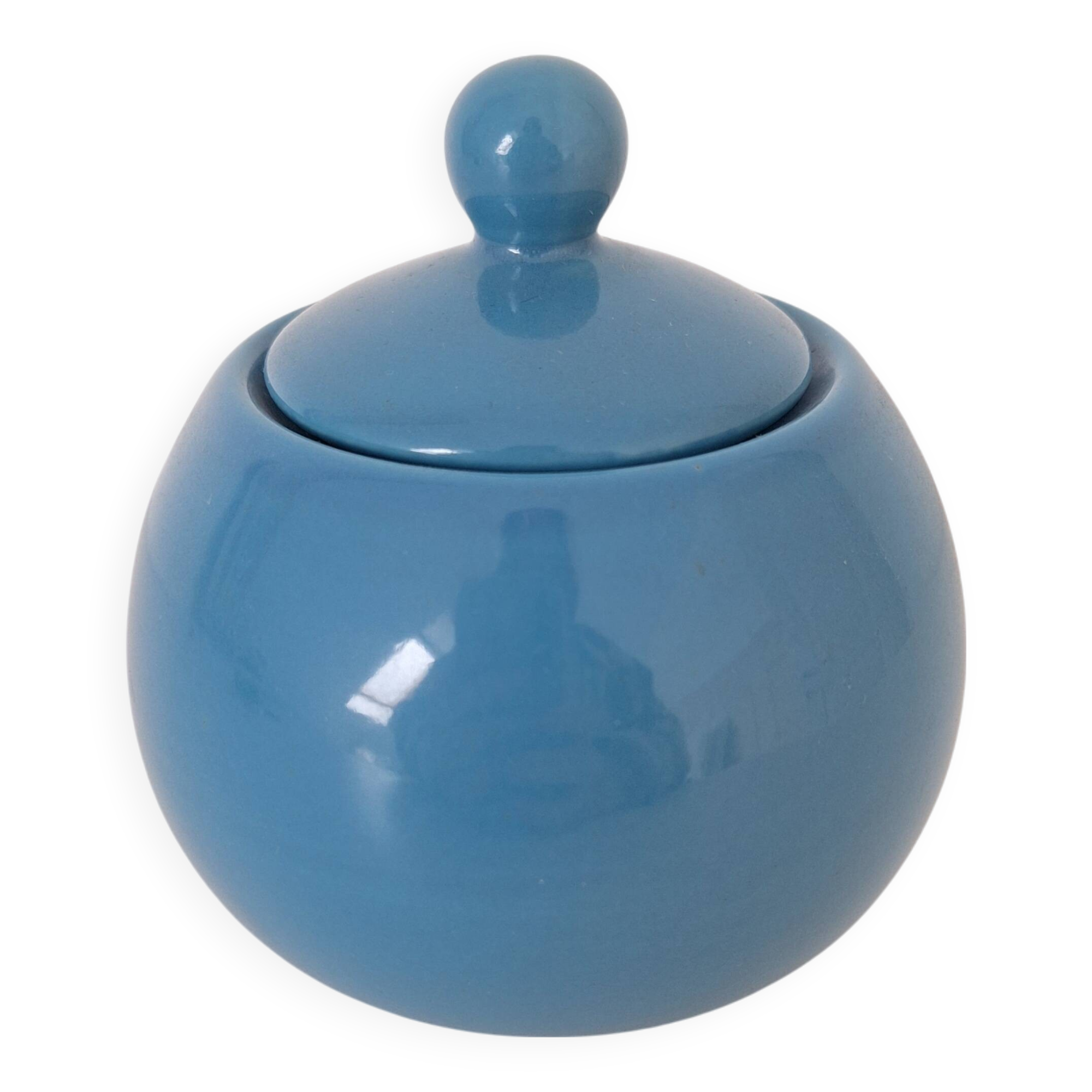 Ceramic pot / Blue sugar bowl