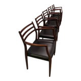 5 Fauteuils scandinave Niels o Møllers Møbelfabrik modéle 62