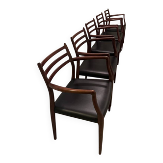 5 Scandinavian armchairs Niels o Møllers Møbelfabrik model 62