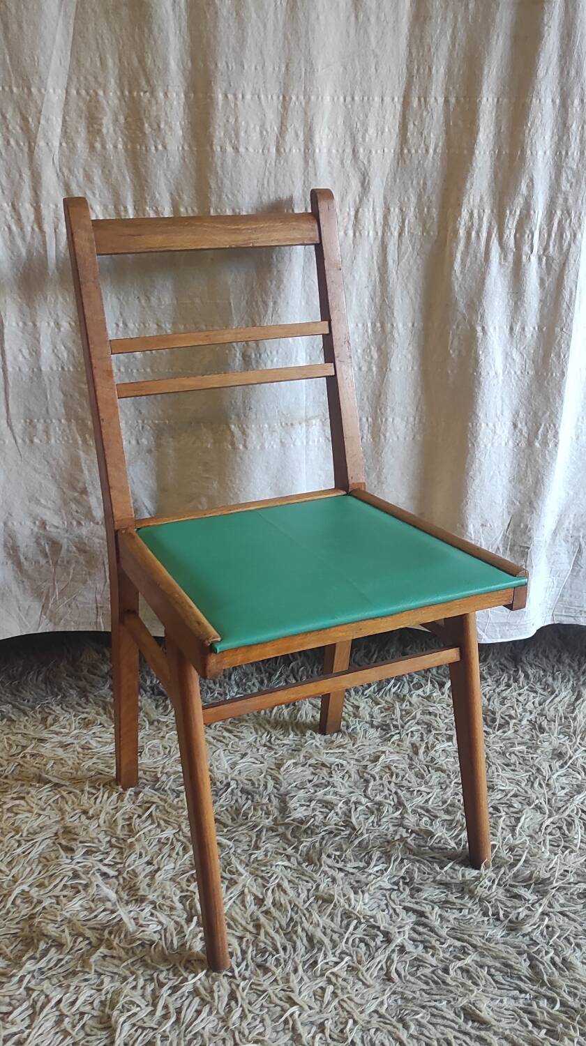 Vintage chair with compass legs - 1950s/60s