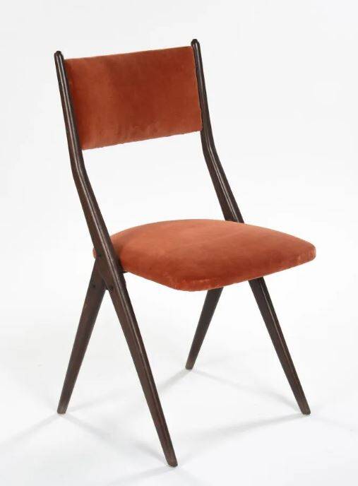 Set of 2 compass leg chairs, Thames model by Gaetano & Alessandro Besana