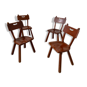 Lot de 4 chaise bois