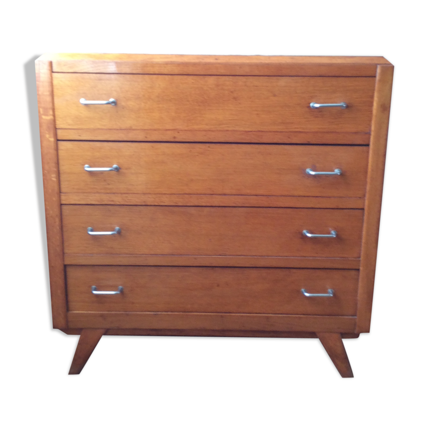 Chest of drawers vintage wooden compass feet