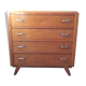 Chest of drawers vintage wooden compass feet