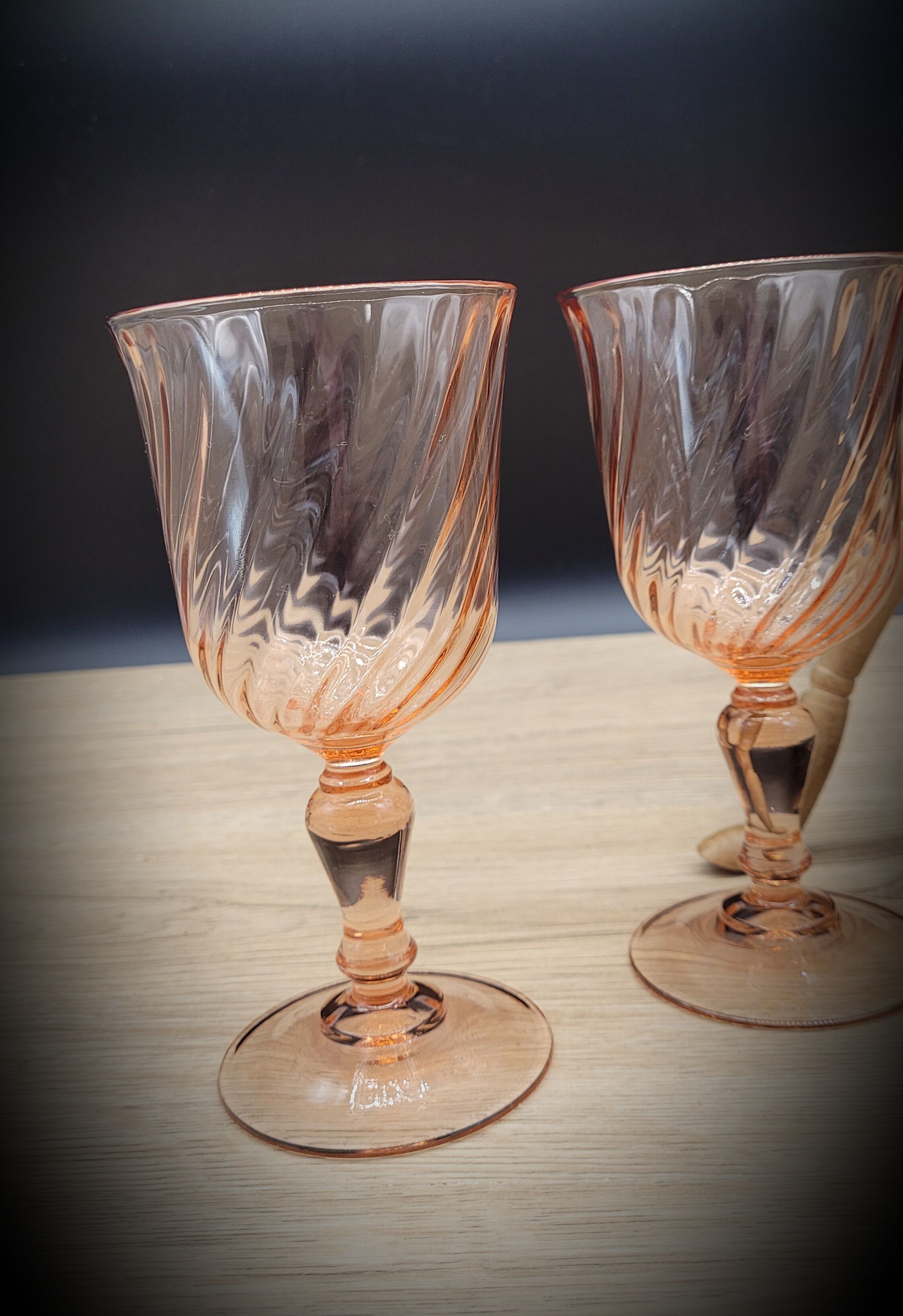 Set 4 verres à vin rose