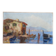 Peinture port de pêche Méditerranéen