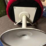 60s rotating tulip cocktail chair in red velvet