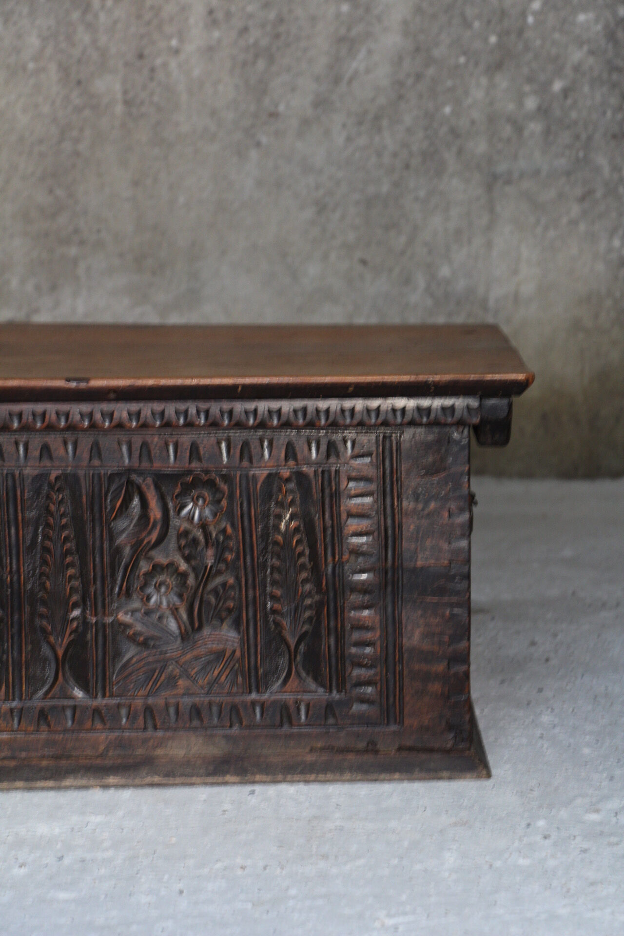 Chest carved solid wood France 18th