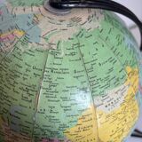 Vintage 1960 globe terrestrial world map Girard Barrère - 33 cm