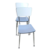 Paire de chaises Formica vintage 1960 – Motif Space Age
