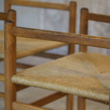 Series of four chairs and two armchairs Danish design 1960'