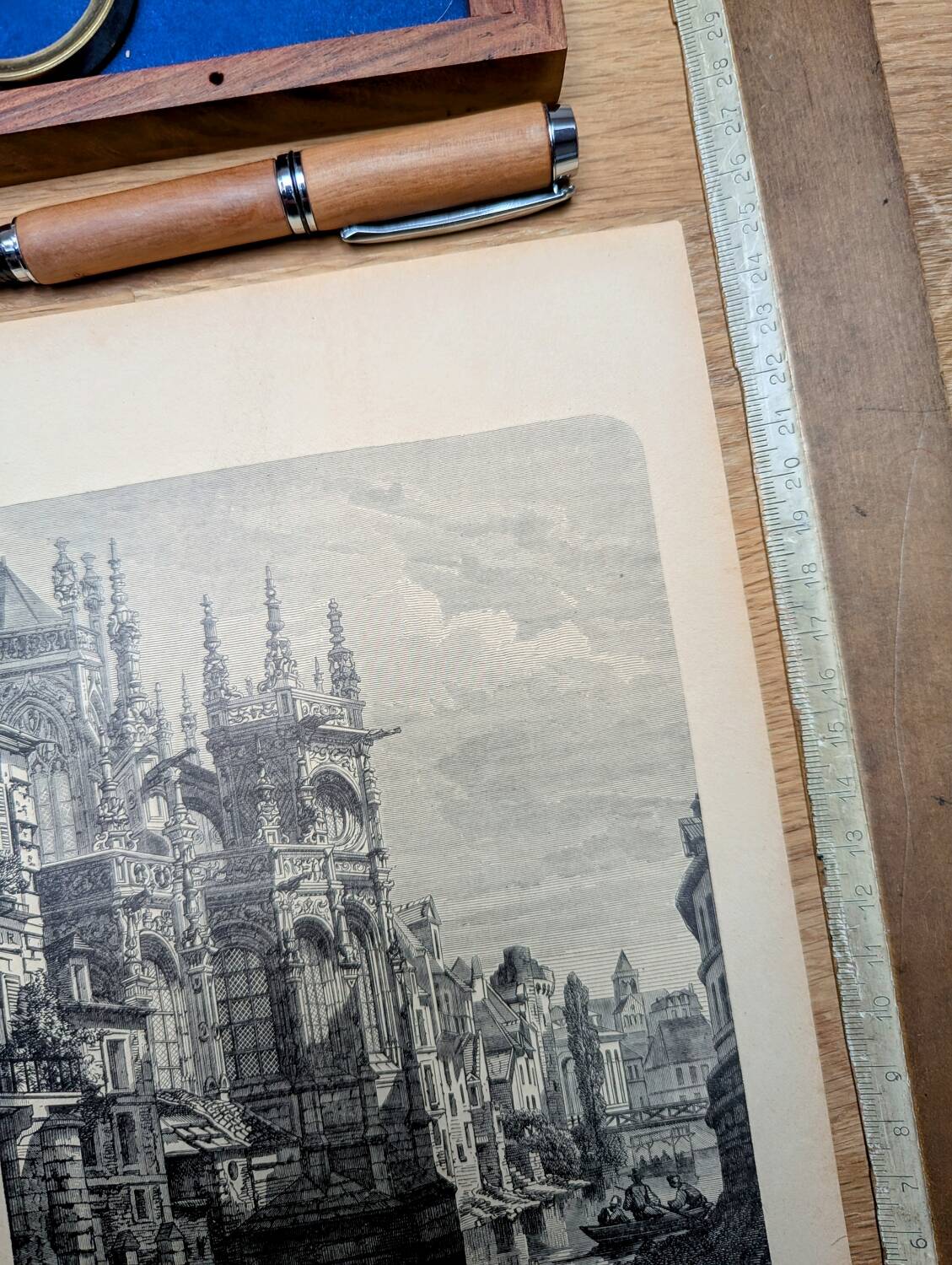 Printed in 1906, Saint-Pierre Church, Caen.