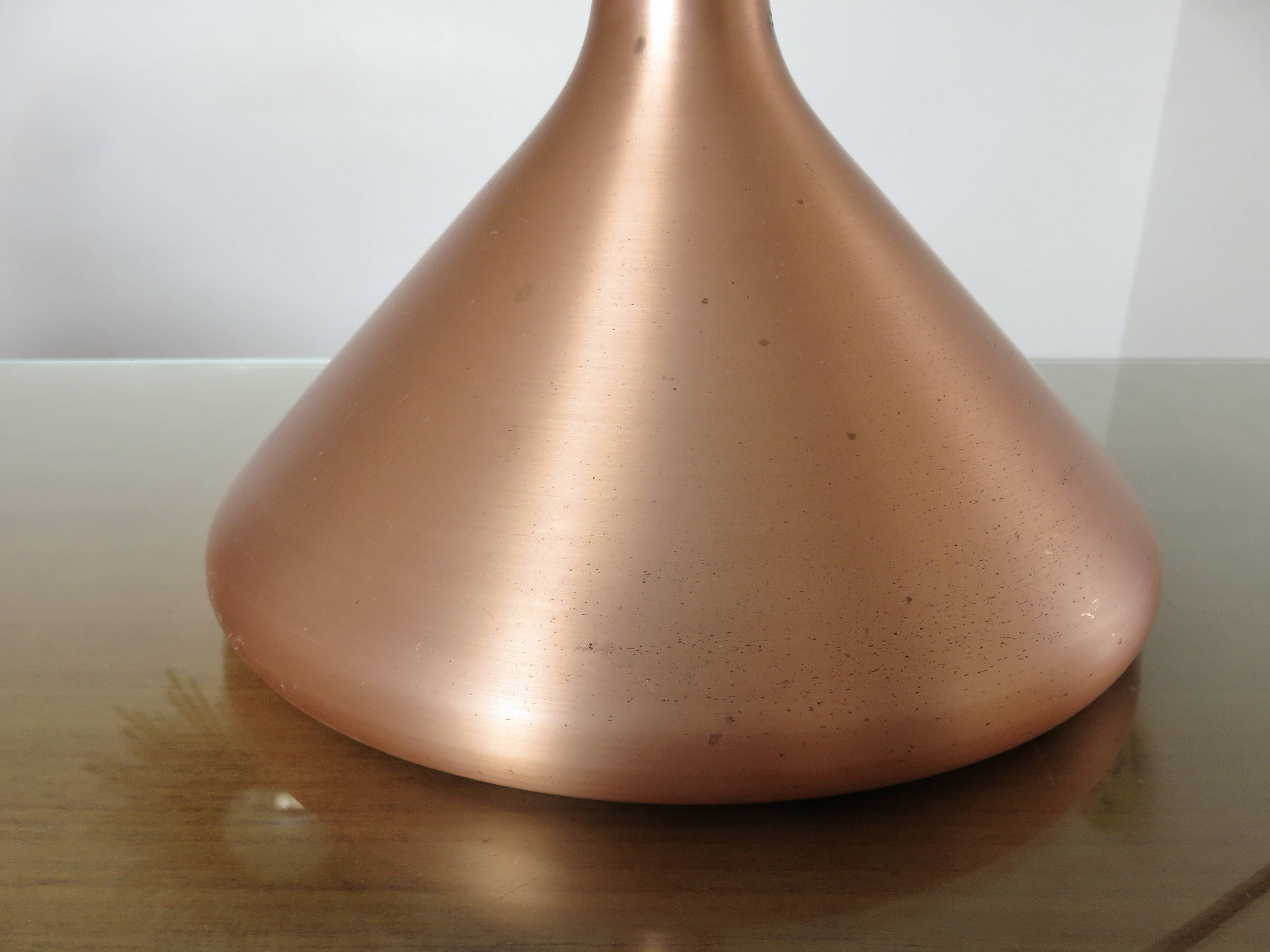 Suspension scandinave cuivre et teck, 80s'