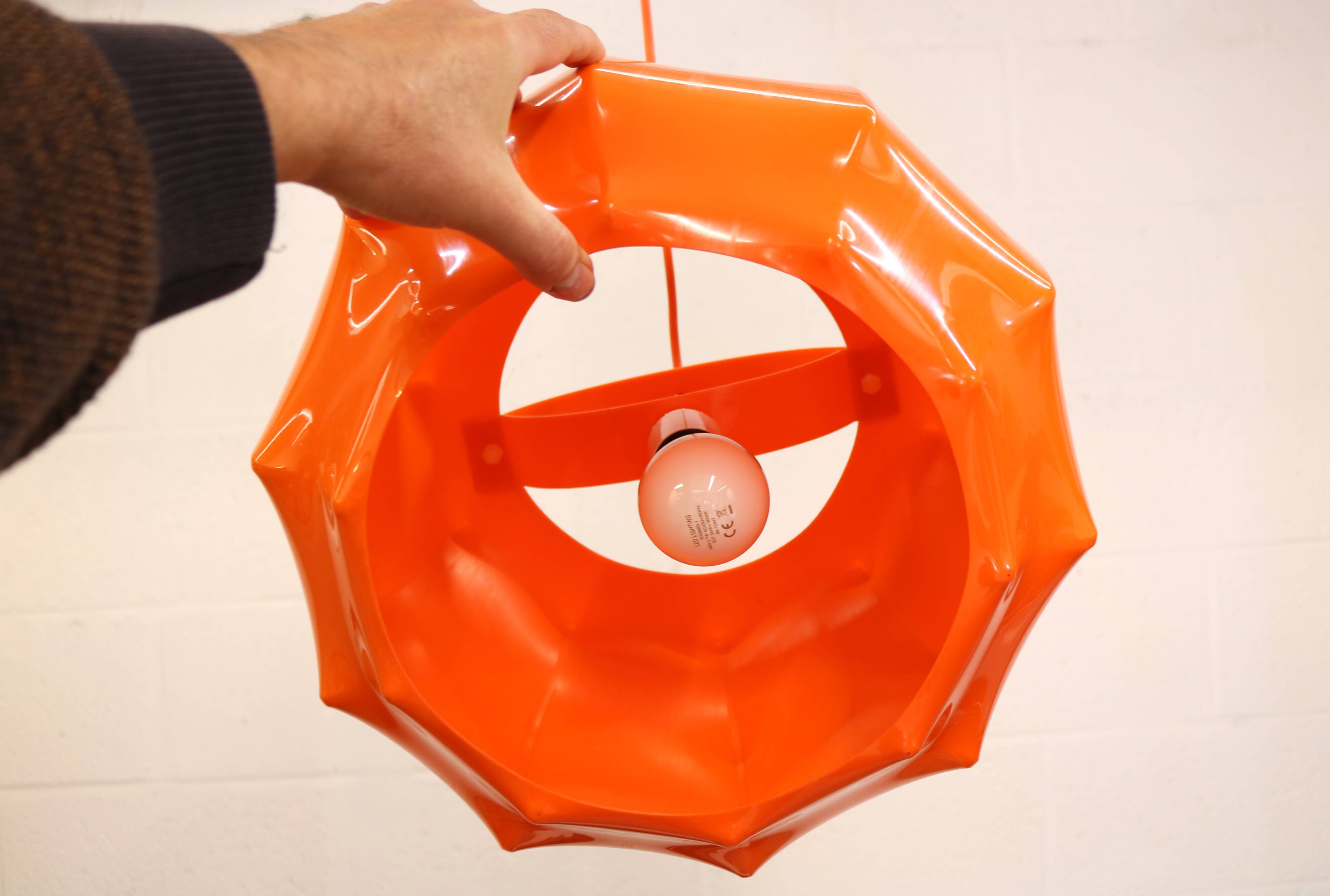 Space age cocoon pendant lamp*** Ilka Plast Waldrode *** German design