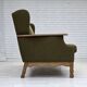 1970s, Danish 3-seater sofa, furniture wool, solid oak wood.