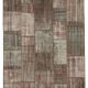 Handwoven Oriental Vintage 172 cm x 237 cm Brown Patchwork Carpet