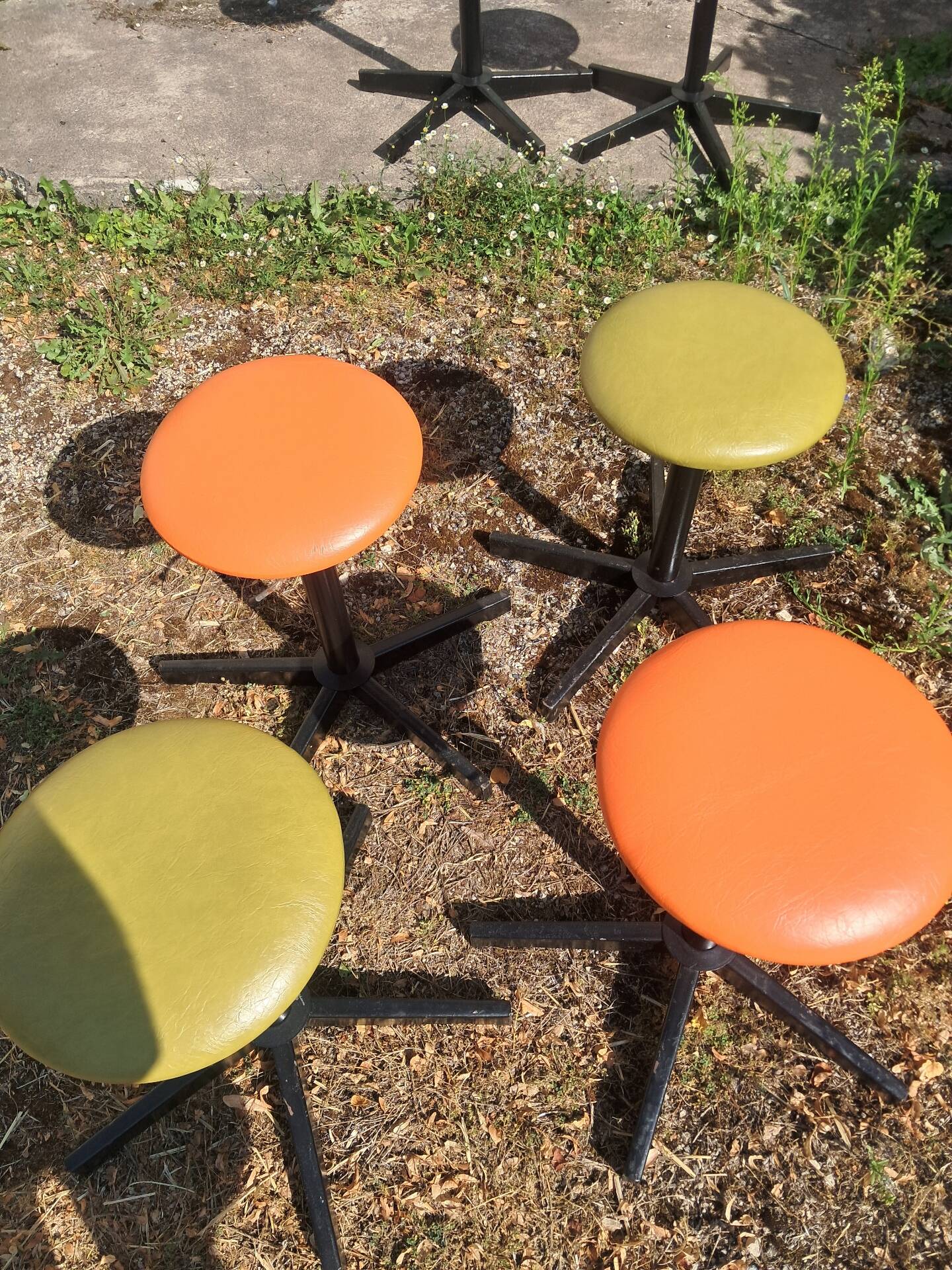 Adjustable stools from the 70s