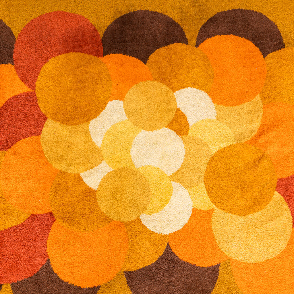 Modern rectangular carpet space age 230x163 cm 70s