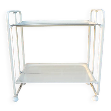 Ancienne desserte pliante blanche design Taol – Manuterm
