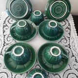 Service of 6 cups and saucers 50s