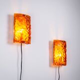 Appliques murales Vitrika Nybro couleur ambre