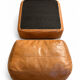 Vintage camel lounge chair with footrest