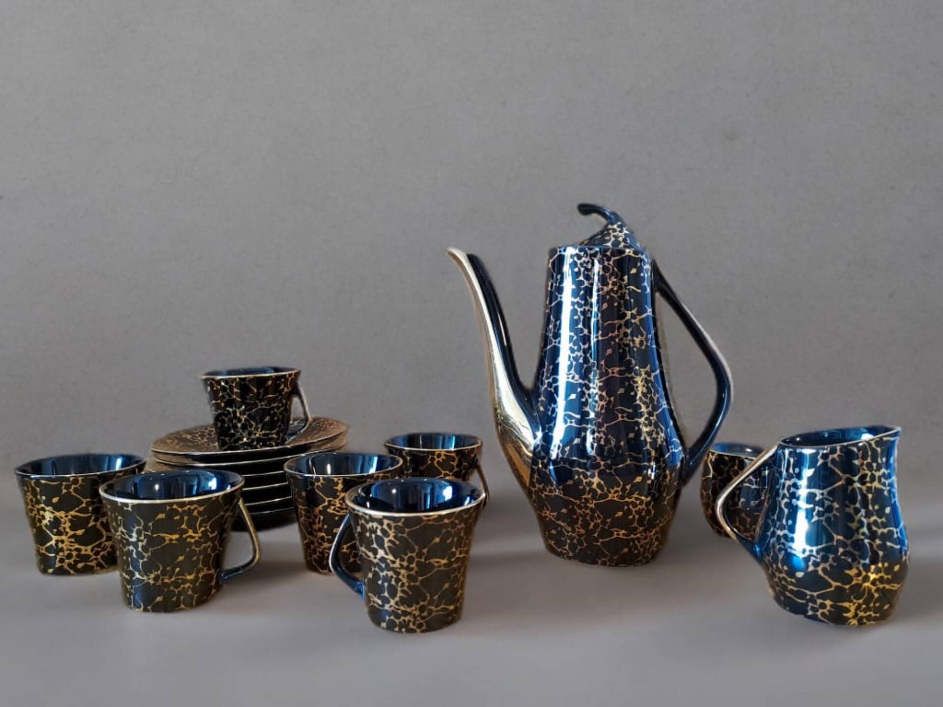 Coffee service IZA by Józef Wrzesień, Polish vintage 1950s