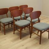 Set of six teak chairs, Danish design, 1970s, production: Denmark