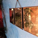 Mirror barber triptych early twentieth century 57x21cm