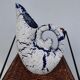 Blue and white ceramic pitcher