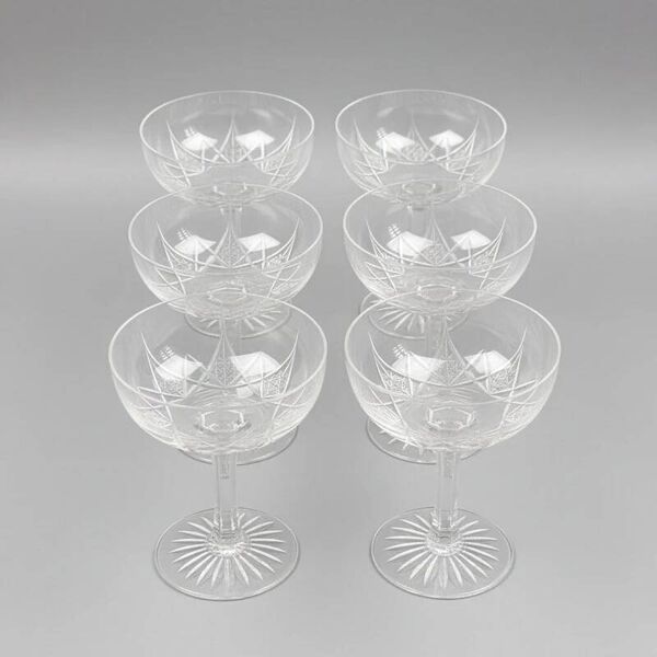 Baccarat, service Epron, suite de 6 coupes à champagne, lot n°2