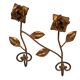 set Gilded Metal wall coat racks 1950s France