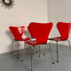 Lot of 4 chairs Series 7 model 3107 design Arne Jacobsen /Fritz Hansen