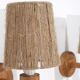 Paire d'applique vintage en bois et corde 1960