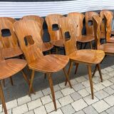 Set of 12 Baumann bistro gentiane dining chairs 1970