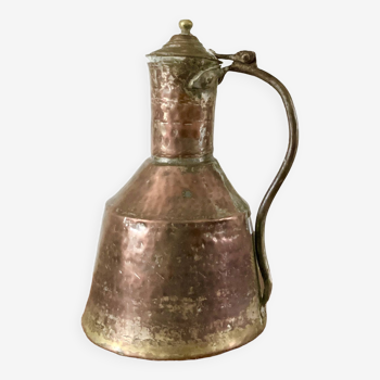 Antique Copper Brass Large Water Kettle /Jug / Pitcher, 19th Century, Sweden