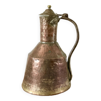 Antique Copper Brass Large Water Kettle /Jug / Pitcher, 19th Century, Sweden