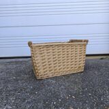 Vintage wicker and wood basket