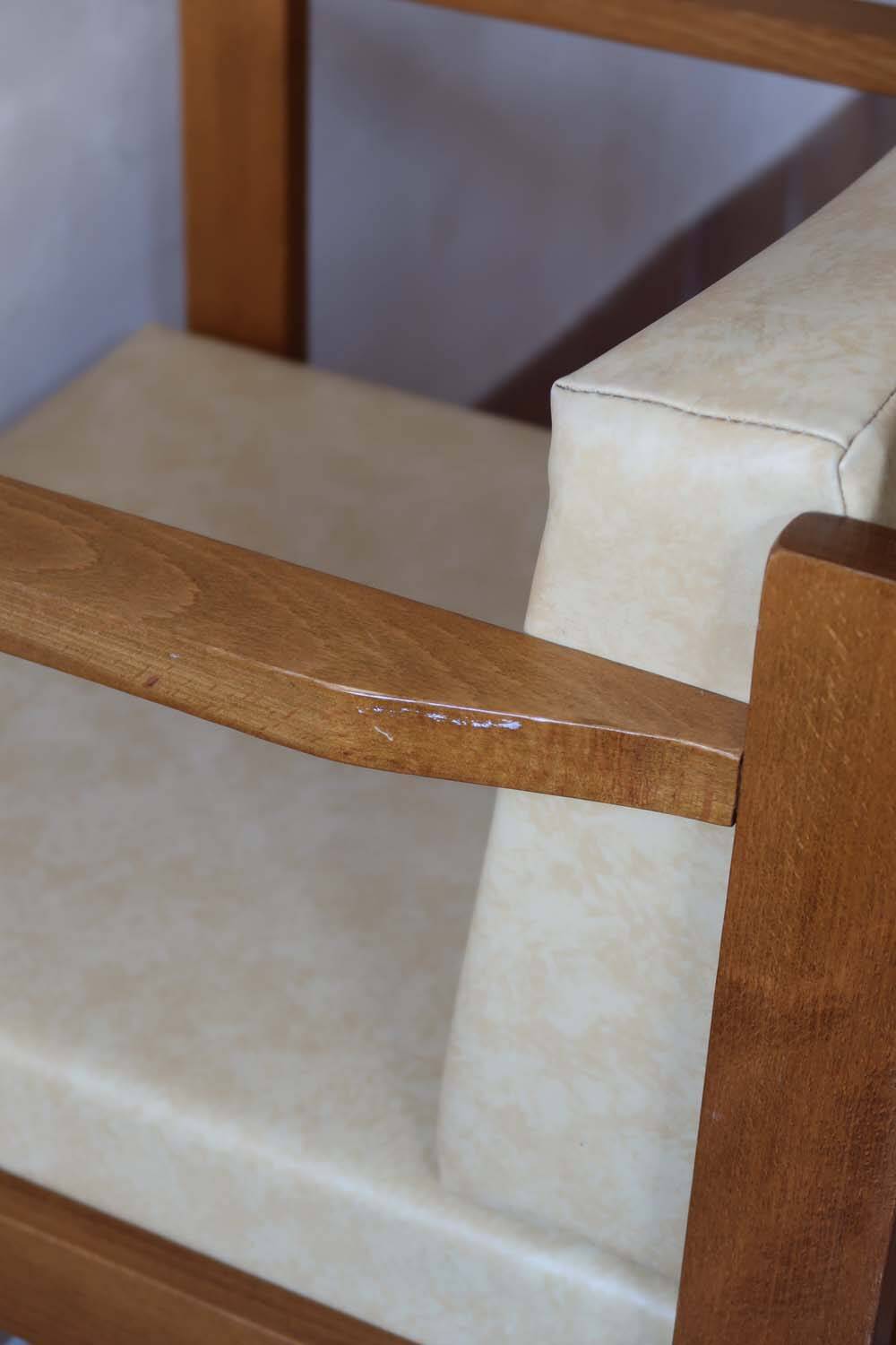 Pair of yellow armchairs