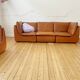 modular sofa of the 70s in tawny leather