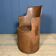 Old Swedish painted wooden trunk chair