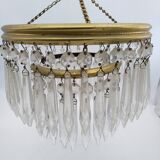 Small icicle tassel chandelier. Not electrified.