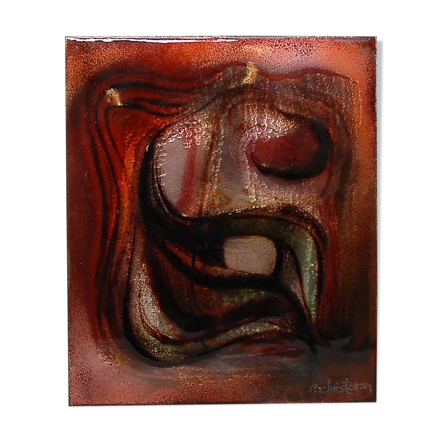 Enamel on copper 1960s Denmark