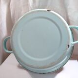 Ancient enamelled sheet metal basin